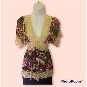 Sexy multi colored top.